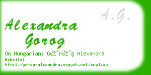 alexandra gorog business card